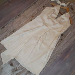 NWOT CARMEN MARC VALVO IVORY HALTER DRESS